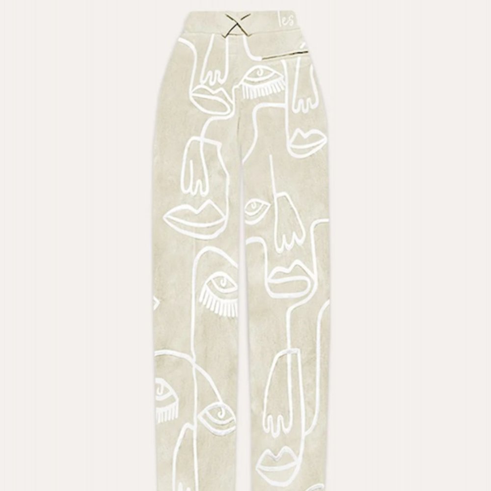 Maison Les Enerves Embroidered Pant M